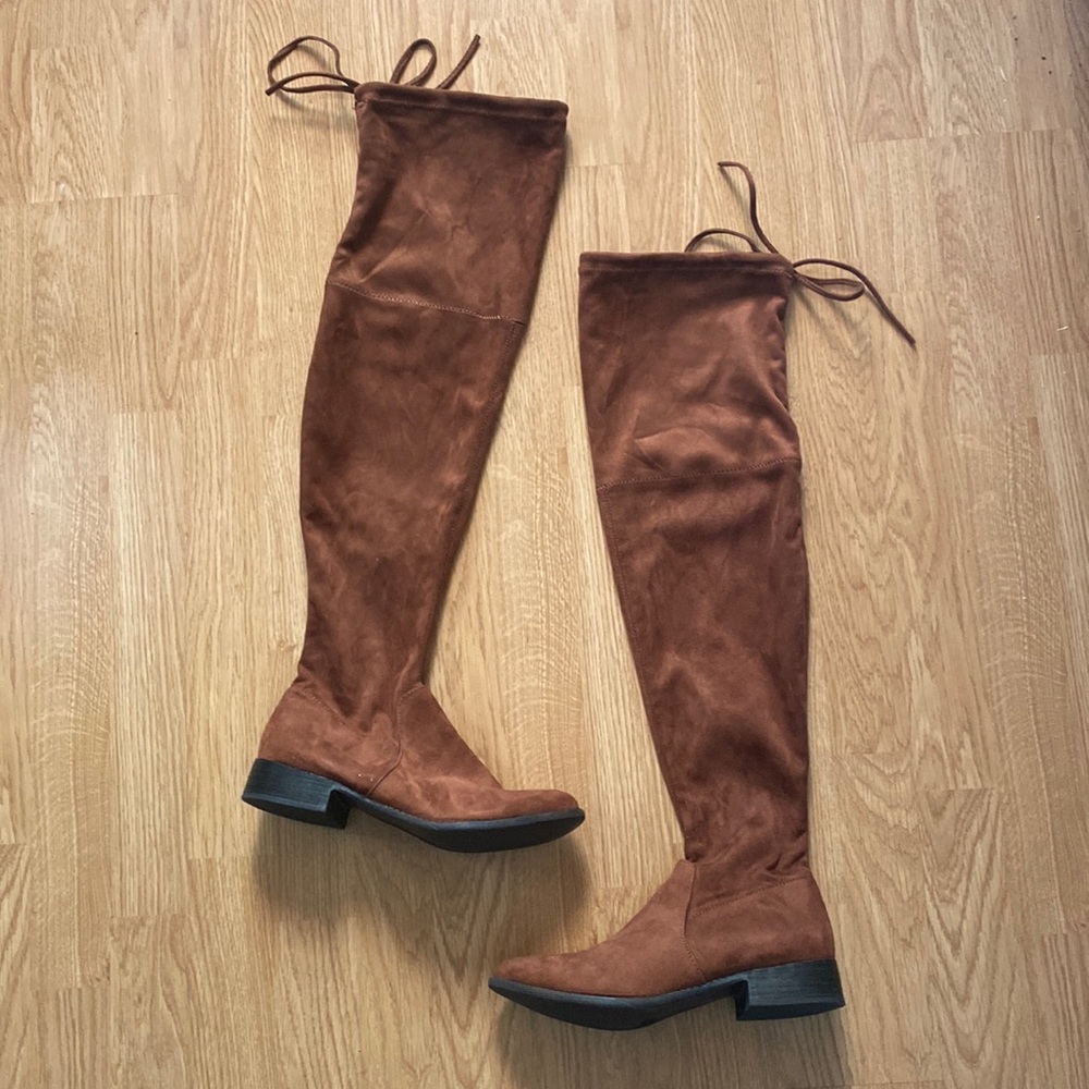 Suede over-the-knee boots
